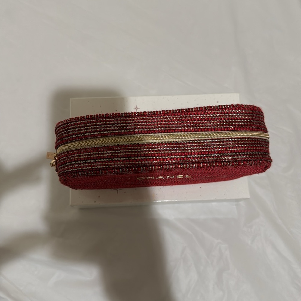 Chanel Red Striped Pouch Bag ♥️ - Picture 4 of 8